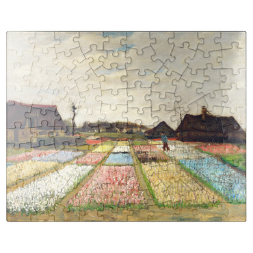 puzzleplate Flower Beds in Holland 1883 by Vincent van Gogh 100 Jigsaw Puzzle