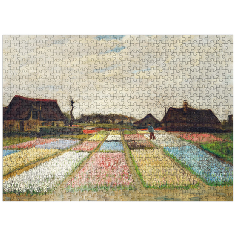 puzzleplate Flower Beds in Holland 1883 by Vincent van Gogh 500 Jigsaw Puzzle