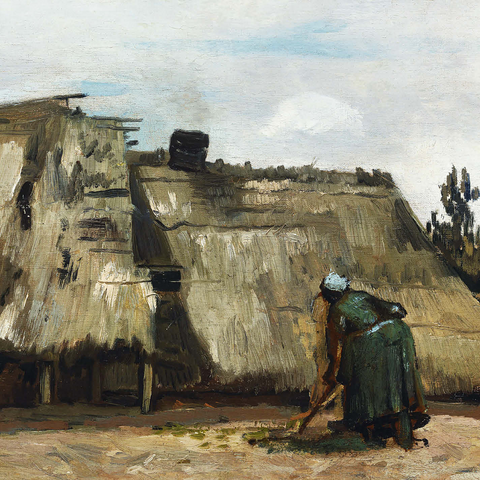 A Peasant Woman Digging in Front of Her Cottage (c.1885) by Vincent van Gogh 1000 Jigsaw Puzzle 3D Modell