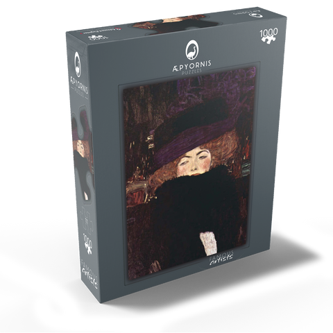 Gustav Klimt's lady with hat and feather boa (1909) 1000 Jigsaw Puzzle box view1