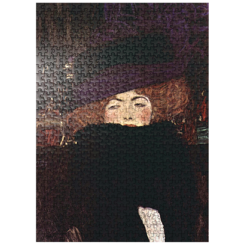 puzzleplate Gustav Klimts Lady with Hat and Feather Boa 1909 500 Jigsaw Puzzle