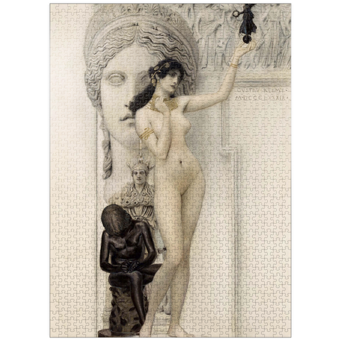 puzzleplate Gustav Klimt's Allegory of Sculpture (1889) paintings in 1000 Jigsaw Puzzle