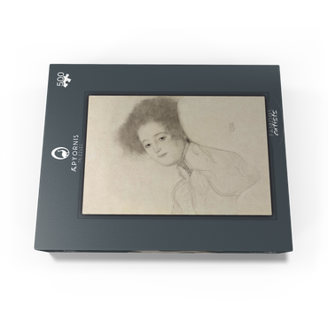 Portrait of a Young Woman Reclining 1897-1898 by Gustav Klimt 500 Jigsaw Puzzle box view1