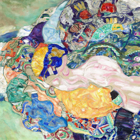 Baby Cradle 1917-1918 by Gustav Klimt 100 Jigsaw Puzzle 3D Modell