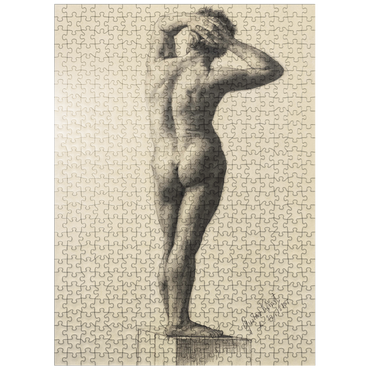 puzzleplate Male Nude 1880 by Gustav Klimt 500 Jigsaw Puzzle