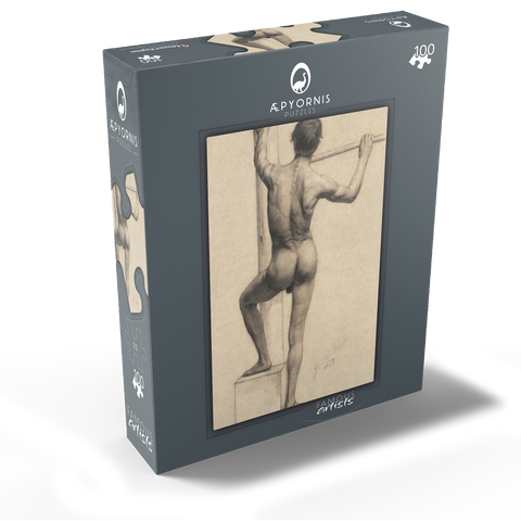 Male Nude with Left Foot on a Pedestal 1879 by Gustav Klimt 100 Jigsaw Puzzle box view1