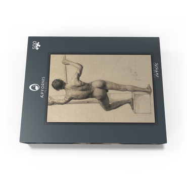 Male Nude with Left Foot on a Pedestal 1879 by Gustav Klimt 500 Jigsaw Puzzle box view1