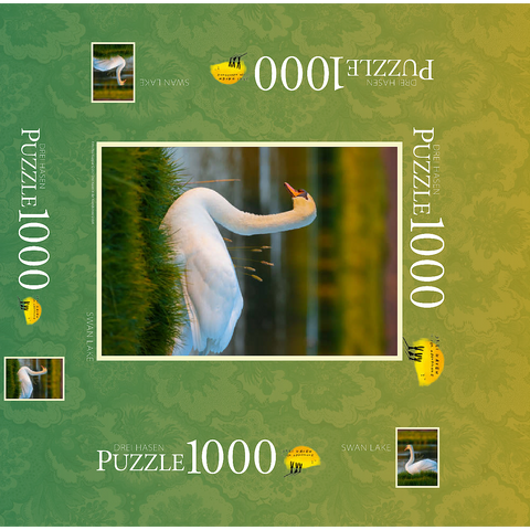 Lake swan 1000 Jigsaw Puzzle box 3D Modell