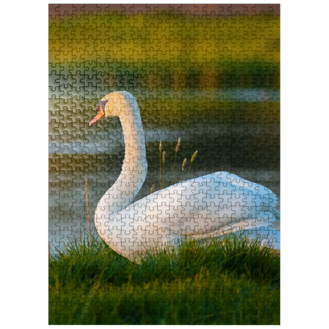 puzzleplate Lake swan 500 Jigsaw Puzzle