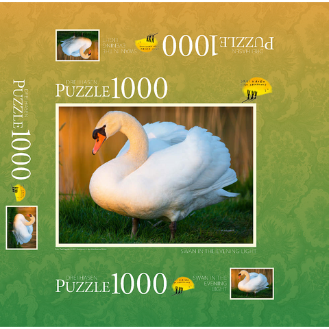 Swan in evening light 1000 Jigsaw Puzzle box 3D Modell