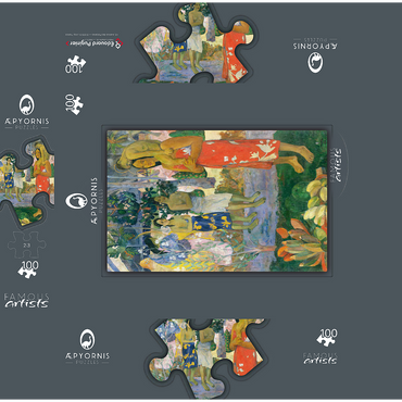 Hail Mary Ia Orana Maria 1891 by Paul Gauguin 100 Jigsaw Puzzle box 3D Modell