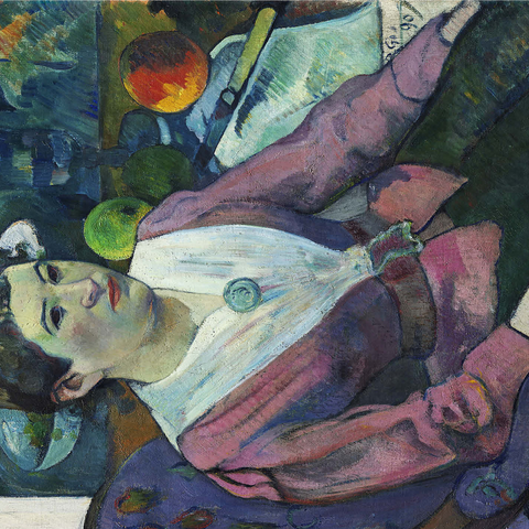 Woman in front of a Still Life by Cézanne (1890) by Paul Gauguin 1000 Jigsaw Puzzle 3D Modell