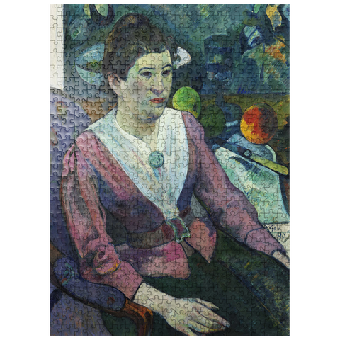 puzzleplate Woman in front of a Still Life by Cézanne 1890 by Paul Gauguin 500 Jigsaw Puzzle