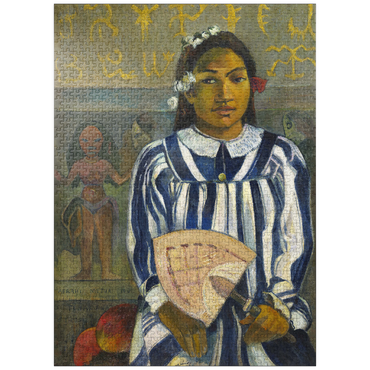 puzzleplate Tehamana Has Many Parents or The Ancestors of Tehamana (Merahi metua no Tehamana) (1893) by Paul Gauguin 1000 Jigsaw Puzzle