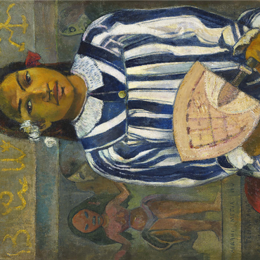 Tehamana Has Many Parents or The Ancestors of Tehamana (Merahi metua no Tehamana) (1893) by Paul Gauguin 1000 Jigsaw Puzzle 3D Modell