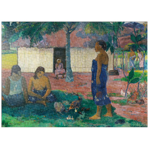 puzzleplate Why Are You Angry? (No te aha oe riri) (1896) by Paul Gauguin 1000 Jigsaw Puzzle