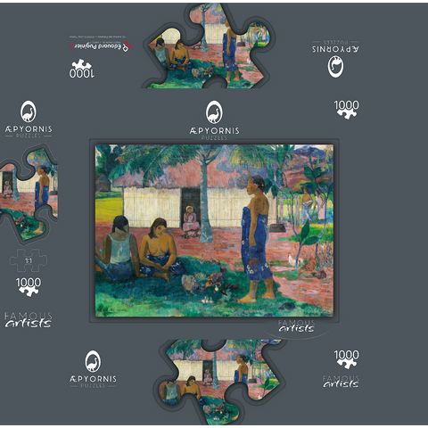Why Are You Angry? (No te aha oe riri) (1896) by Paul Gauguin 1000 Jigsaw Puzzle box 3D Modell