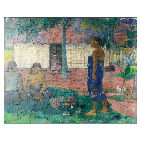 puzzleplate Why Are You Angry? (No te aha oe riri) 1896 by Paul Gauguin 100 Jigsaw Puzzle