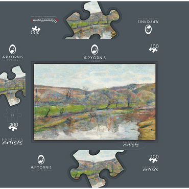 Brittany Landscape 1888 by Paul Gauguin 100 Jigsaw Puzzle box 3D Modell
