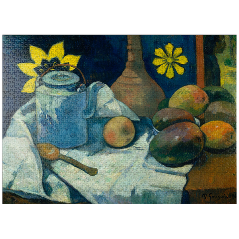puzzleplate Still Life with Teapot and Fruit (1896) by Paul Gauguin 1000 Jigsaw Puzzle
