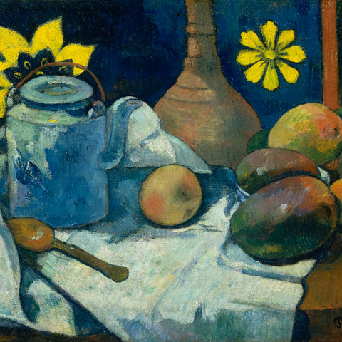 Still Life with Teapot and Fruit (1896) by Paul Gauguin 1000 Jigsaw Puzzle 3D Modell