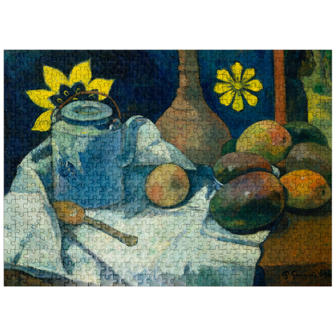 puzzleplate Still Life with Teapot and Fruit 1896 by Paul Gauguin 500 Jigsaw Puzzle