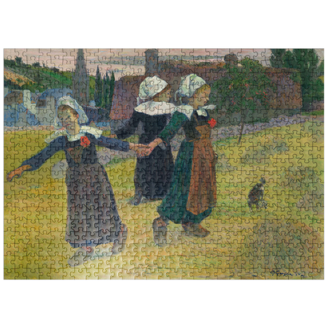 puzzleplate Breton Girls Dancing Pont-Aven 1888 by Paul Gauguin 500 Jigsaw Puzzle