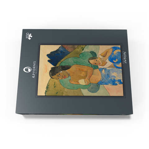 Two Tahitian Women in a Landscape ca. 1892 by Paul Gauguin 100 Jigsaw Puzzle box view1