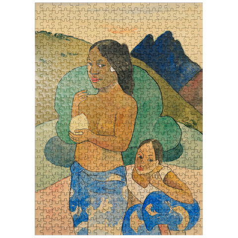 puzzleplate Two Tahitian Women in a Landscape ca. 1892 by Paul Gauguin 500 Jigsaw Puzzle