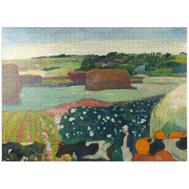 puzzleplate Haystacks in Brittany (1890) by Paul Gauguin 1000 Jigsaw Puzzle