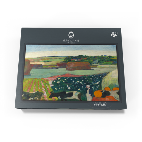 Haystacks in Brittany 1890 by Paul Gauguin 100 Jigsaw Puzzle box view1