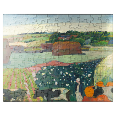puzzleplate Haystacks in Brittany 1890 by Paul Gauguin 100 Jigsaw Puzzle