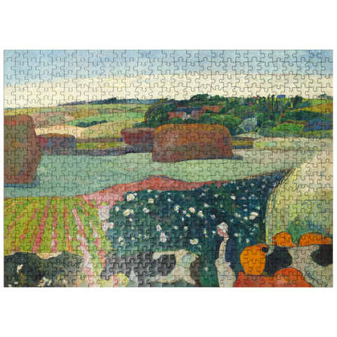 puzzleplate Haystacks in Brittany 1890 by Paul Gauguin 500 Jigsaw Puzzle