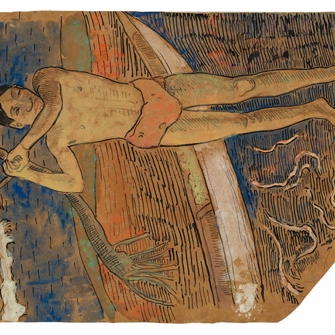 Man with an Ax (ca. 1891-1893) by Paul Gauguin 1000 Jigsaw Puzzle 3D Modell