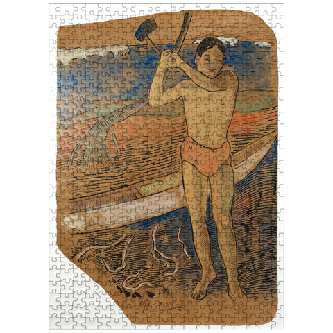 puzzleplate Man with an Ax ca. 1891-1893 by Paul Gauguin 500 Jigsaw Puzzle