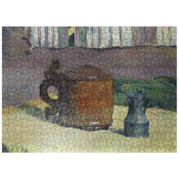 puzzleplate Still Life: Wood Tankard and Metal Pitcher 1880 by Paul Gauguin 500 Jigsaw Puzzle