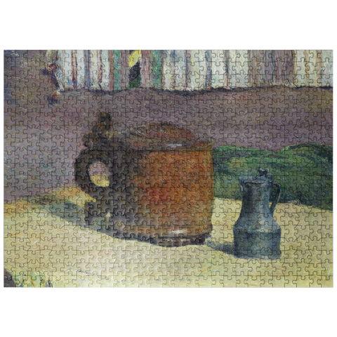 puzzleplate Still Life: Wood Tankard and Metal Pitcher 1880 by Paul Gauguin 500 Jigsaw Puzzle