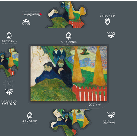 Mistral (Arlésiennes) (1888) by Paul Gauguin 1000 Jigsaw Puzzle box 3D Modell
