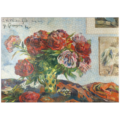 puzzleplate Still Life with Peonies (1884) by Paul Gauguin 1000 Jigsaw Puzzle