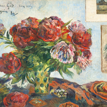 Still Life with Peonies (1884) by Paul Gauguin 1000 Jigsaw Puzzle 3D Modell
