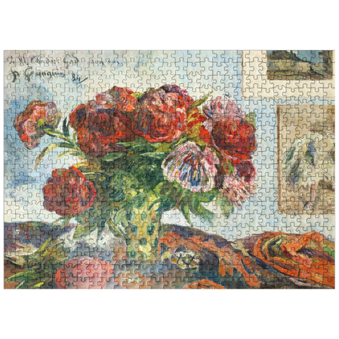 puzzleplate Still Life with Peonies 1884 by Paul Gauguin 500 Jigsaw Puzzle