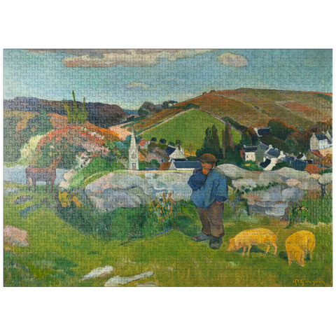 puzzleplate The Swineherd (1888) by Paul Gauguin 1000 Jigsaw Puzzle