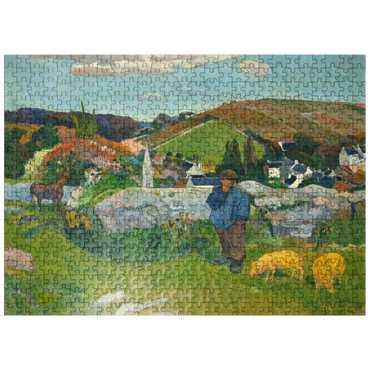 puzzleplate The Swineherd 1888 by Paul Gauguin 500 Jigsaw Puzzle