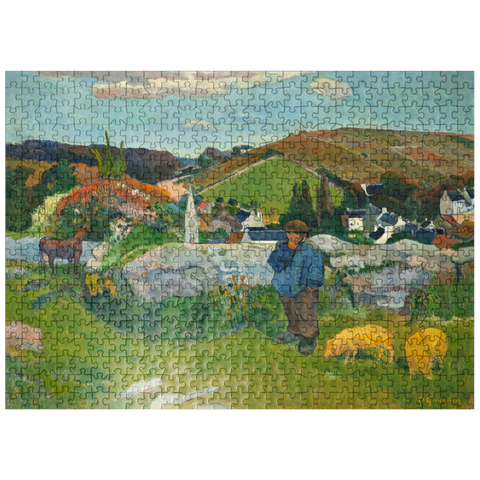 puzzleplate The Swineherd 1888 by Paul Gauguin 500 Jigsaw Puzzle