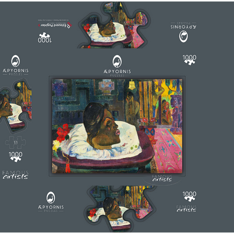 The Royal End (Arii Matamoe) (1892) by Paul Gauguin 1000 Jigsaw Puzzle box 3D Modell