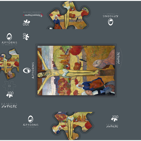 Paul Gauguins The Yellow Christ Le Christ jaune 1886 100 Jigsaw Puzzle box 3D Modell
