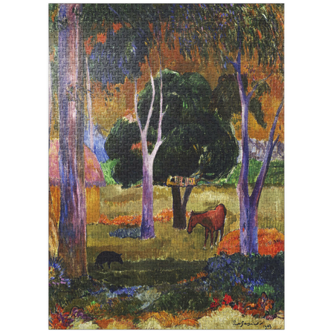 puzzleplate Paul Gauguin's Landscape with a Pig and a Horse (1903) 1000 Jigsaw Puzzle