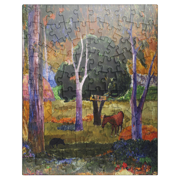 puzzleplate Paul Gauguins Landscape with a Pig and a Horse 1903 100 Jigsaw Puzzle