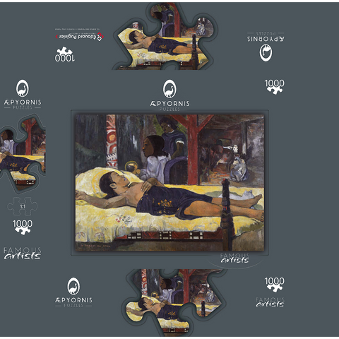 Paul Gauguin's The Birth of Christ (Te tamari no atua) (1896) 1000 Jigsaw Puzzle box 3D Modell