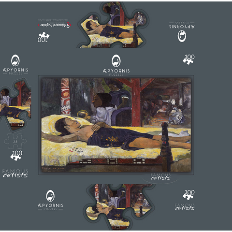 Paul Gauguins The Birth of Christ Te (tamari no atua) 1896 100 Jigsaw Puzzle box 3D Modell